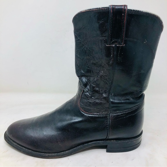 Justin Black Cherry All Leather Boots - Picture 2 of 9